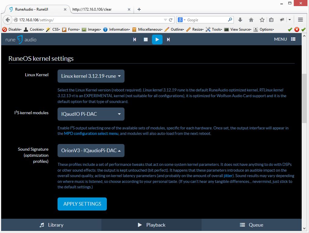 RuneAudio_v0.3-alpha_settings_kernel_selection.JPG